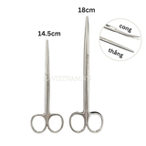 Kéo Metz đầu thẳng/ cong 14.5cm/ 18cm SA Medical (sản phẩm thép Đức)