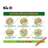 Tranh Quy trình rửa tay thường quy