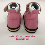 Giày cổ cao Hồng - chỉnh hình Bàn Chân Bẹt