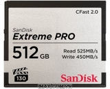 Thẻ nhớ CFast 2.0 SanDisk Extreme PRO 3500X 512GB 525/450 Mb/s