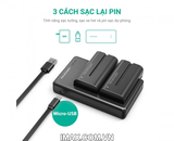 Bộ 1 Pin 1 Sạc đôi máy ảnh Ravpower for Sony NP-F550