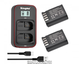 Bộ 2 pin 1 sạc đôi Kingma Ver 3 for Panasonic DMW-BLK22