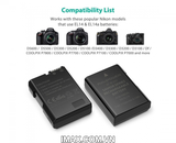 Bộ 2 Pin 1 sạc đôi máy ảnh RAVPower for Nikon EN-EL15, EN-EL15A