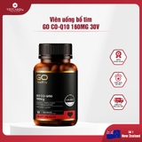 Bổ tim GO Co Q10 160mg 30 viên- Giảm Nguy Cơ Tai Biến Tim Mạch
