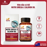 Viên Dầu Cá Hồi New Zealand Nutri Omega-3 Salmon Oil 60 Viên