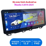 Màn hình 12.3 In liền cam 360 cho xe Mazda 3 đời xe 2014-2021