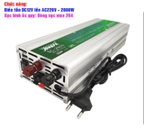 Sạc ắc quy,  Biến tần, kích điện 12V lên 220V tích hợp chức năng sạc ắc quy  SC-2000