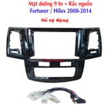 Mặt dưỡng lắp màn hình 9 In Toyota Fortuner, Toyota Hilux 2008-2014 Kèm rắc nguồn Zin