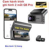 Camera giám sát hành trình ghi hình 2 mắt Q8 Pro độ phân giải 2K +1080P
