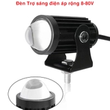 Đèn trợ sáng mini 2 màu Trắng, Vàng lắp Ô tô xe máy điện áp rộng 8-80V