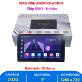 Màn hình Android ô tô, Android 9 In, Màn hình Worca, Màn hình Ô tô chạy sim 4G