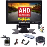Bộ màn hình 7inch và camera lùi xe tải AHD, Camera lùi xe tải 12V-24V  kèm tẩu nguồn ren xoáy
