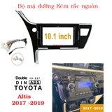Mặt dưỡng màn hình 10 In xe Toyota Altis 2017 -2019 Kèm rắc  nguồn Zin