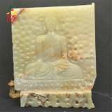 Tranh Đá Khắc Phật Thích Ca Đá Ngọc Onyx Xanh