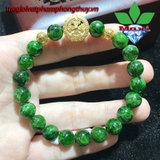 Vòng Tay Diopside 2A Mix Charm Vàng 10K