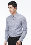Áo sơ mi Owen Regular fit tay dài phối caro màu nâu - xanh