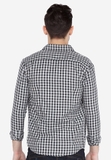 Áo sơ mi The Cosmo slim fit tay dài caro trắng đen