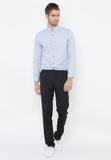 Áo sơ mi G2000 slim fit họa tiết xanh da trời