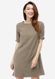 Đầm chữ A Ha Gattini tay ngắn viền thun