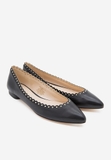 Giày búp bê Nine West đính đinh tán màu đen