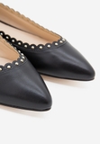 Giày búp bê Nine West đính đinh tán màu đen
