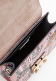 Túi đeo chéo Furla Metropolis Mini Crossbody 881454 họa tiết màu hồng nhạt