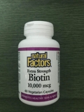 Viên uống Biotin 10000mcg - Natural Factors - 60 viên
