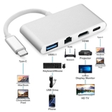 Cáp Type  USB 3.1-C to HDMI + RJ45+ USB+PD