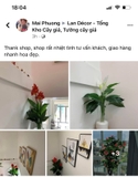 Cây Lan Ý trắng trang trí nhà sang trọng (90cm) - LC2931