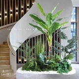 Tiểu cảnh cầu thang- Bồn cây chuối thiết kế nội thất (100X150X200cm)- RC053