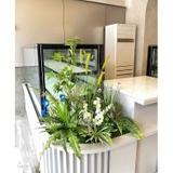 Bồn Rêu Hoa Decor- Bồn Rêu Hoa Giả Decor Cửa Hiệu, Tiệm Cafe Đẹp Tự Nhiên- RC083