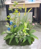 Bồn Rêu Hoa Decor- Bồn Rêu Hoa Giả Decor Cửa Hiệu, Tiệm Cafe Đẹp Tự Nhiên- RC083