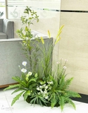 Bồn Rêu Thiết Kế- Bồn Rêu Hoa Tiểu Cảnh Trang Trí Sảnh Chung Cư, Điểm Nhấn Không Gian (90x40x130cm)- RC083