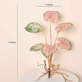 Cành Lá Giả - Cành Lá Môn To Giả Decor Tự Nhiên, Đẹp Mắt (70cm)- HC1314