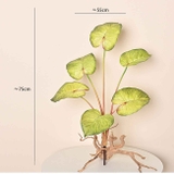 Cành Lá Giả - Cành Lá Môn To Giả Decor Tự Nhiên, Đẹp Mắt (70cm)- HC1314
