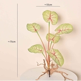 Cành Lá Giả - Cành Lá Môn To Giả Decor Tự Nhiên, Đẹp Mắt (70cm)- HC1314