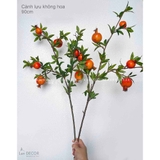 Lựu Giả, Cành Lựu Giả Không Hoa Trang Trí Nhà Đẹp (6 quả) - HC940