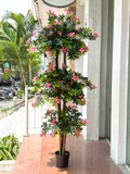 Cây Hoa Giả Decor - Cây Hoa Đỗ Quyên Thiết Kế Không Gian Đẹp (180cm)- CC1048