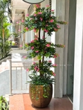 Cây Hoa Giả Decor - Cây Hoa Đỗ Quyên Thiết Kế Không Gian Đẹp (180cm)- CC1048