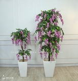 Cây hoa hoa tử đằng trang trí nội thất LanDecor (120cm) - LC2170