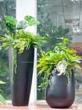 Cây Giả Decor Tiểu Cảnh- Chậu Cây Giả Decor Không Gian Hiện Đại, Điểm Nhấn Ấn Tượng (cao 140cm, tán 60cm)- CC1126