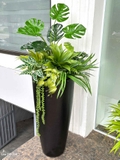 Cây Giả Decor Tiểu Cảnh- Chậu Cây Giả Decor Không Gian Hiện Đại, Điểm Nhấn Ấn Tượng (cao 140cm, tán 60cm)- CC1126
