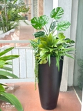 Cây Giả Decor Tiểu Cảnh- Chậu Cây Giả Decor Không Gian Hiện Đại, Điểm Nhấn Ấn Tượng (cao 140cm, tán 60cm)- CC1126
