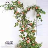 Dây Leo Giả- Dây Hoa Hồng Leo Trang Trí Quán Cafe (130cm)- HC1234