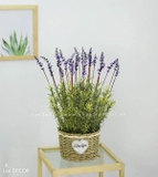 Giỏ hoa lavender trang trí vintage Lan Decor - CC313