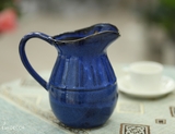 Bình gốm đơn sắc có quai (19cm) - BG440