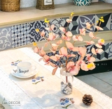 CÀNH LÁ MỐC CẮM LỌ THỦY TINH- CC768