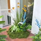 Bồn Rêu Hoa Decor- Bồn Rêu Hoa Giả Thiết Kế Cửa Hiệu (85x60x120cm)- RC080