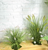 Hoa Giả Decor- Bụi Hoa Lau Giả Trang Trí Tiểu Cảnh (cao 75cm, tán 70cm) - CC1117