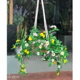 Giỏ hoa Dã Quỳ treo tường mix trang trí LanDecor (50cm) - CC554